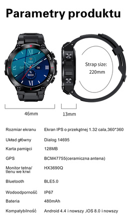 Zegarek Gravity Smart Watch GT8-3