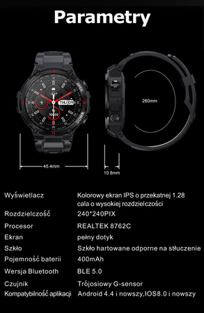 Zegarek Gravity Smart Watch GT7-3