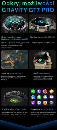 Zegarek Gravity Smart Watch GT7-1 PRO