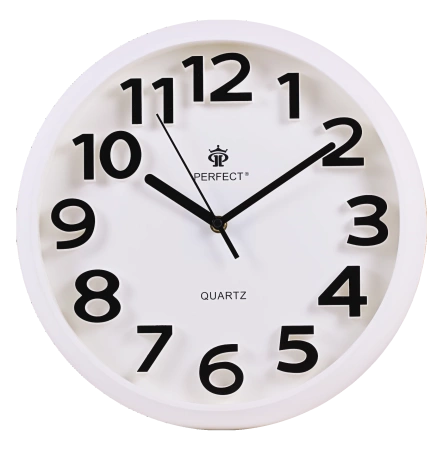 Zegar kw. WC 34001 Biały