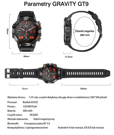 Zegarek Gravity Smart Watch GT9-10