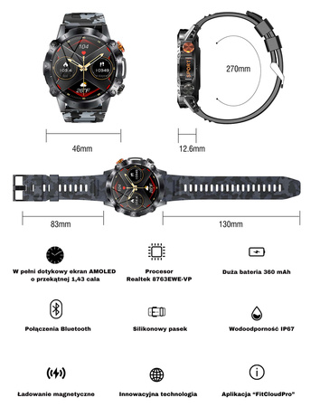 Zegarek Gravity Smart Watch GT20-2