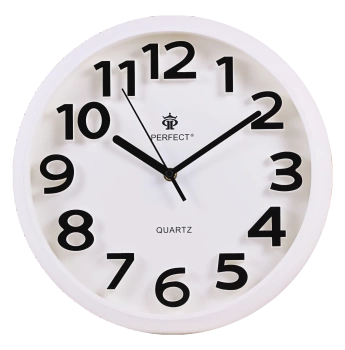 Zegar kw. WC 34001 Biały